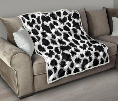 Cheetah Black Print Pattern Premium Quilt-JTAMIGO.COM