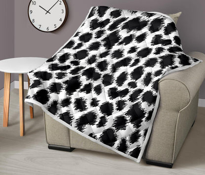 Cheetah Black Print Pattern Premium Quilt-JTAMIGO.COM