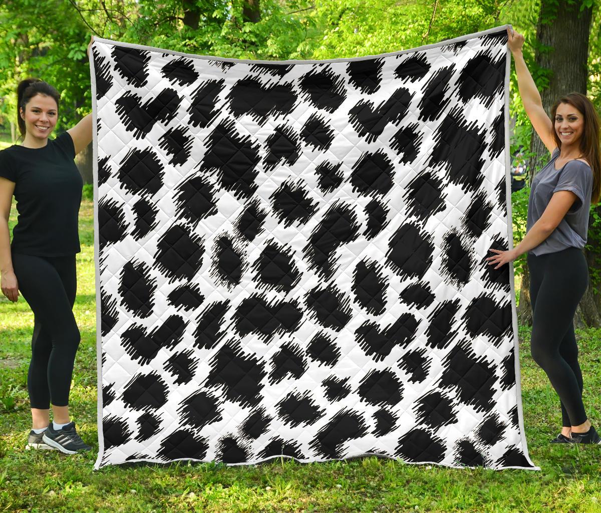 Cheetah Black Print Pattern Premium Quilt-JTAMIGO.COM