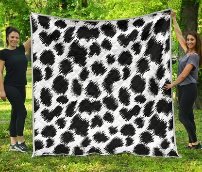 Cheetah Black Print Pattern Premium Quilt-JTAMIGO.COM