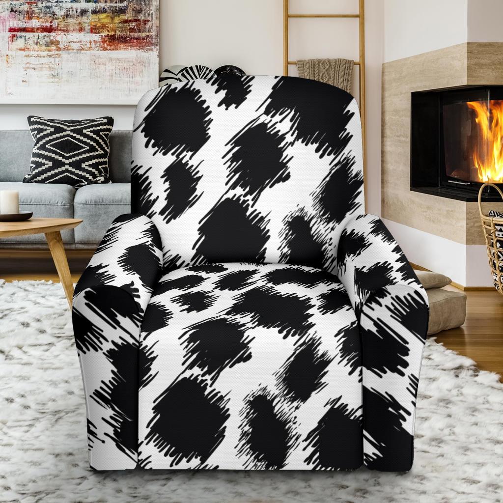 Cheetah Black Print Pattern Single Sofa Slipcover -JTAMIGO.COM