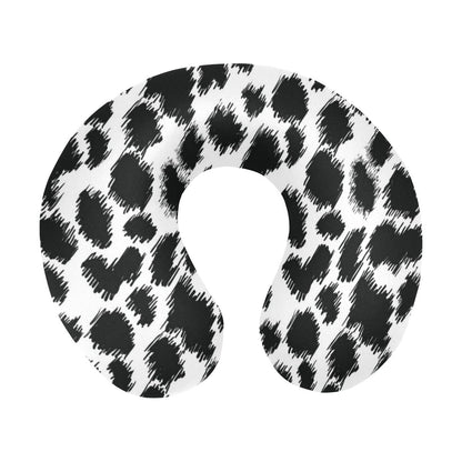Cheetah Black Print Pattern U-Shaped Travel Neck Pillow-JTAMIGO.COM