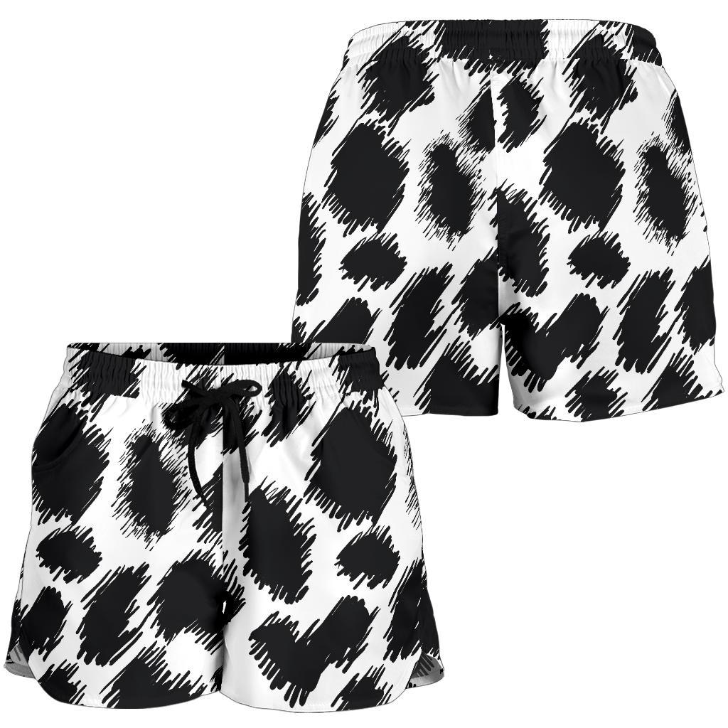 Cheetah Black Print Pattern Women Shorts-JTAMIGO.COM