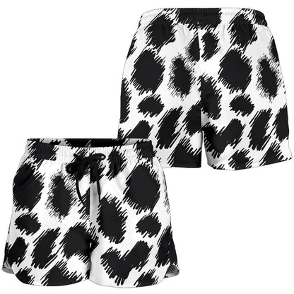 Cheetah Black Print Pattern Women Shorts-JTAMIGO.COM