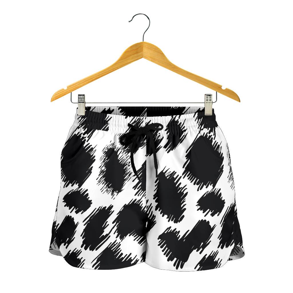 Cheetah Black Print Pattern Women Shorts-JTAMIGO.COM