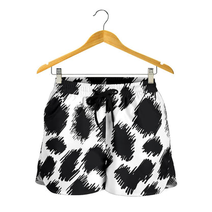 Cheetah Black Print Pattern Women Shorts-JTAMIGO.COM