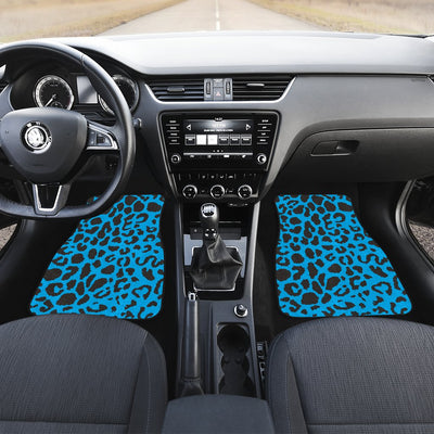 Cheetah Blue Print Pattern Car Floor Mats