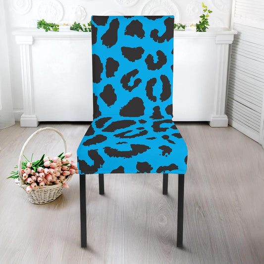 Cheetah Blue Print Pattern Dinning Chair Slipper-JTAMIGO.COM