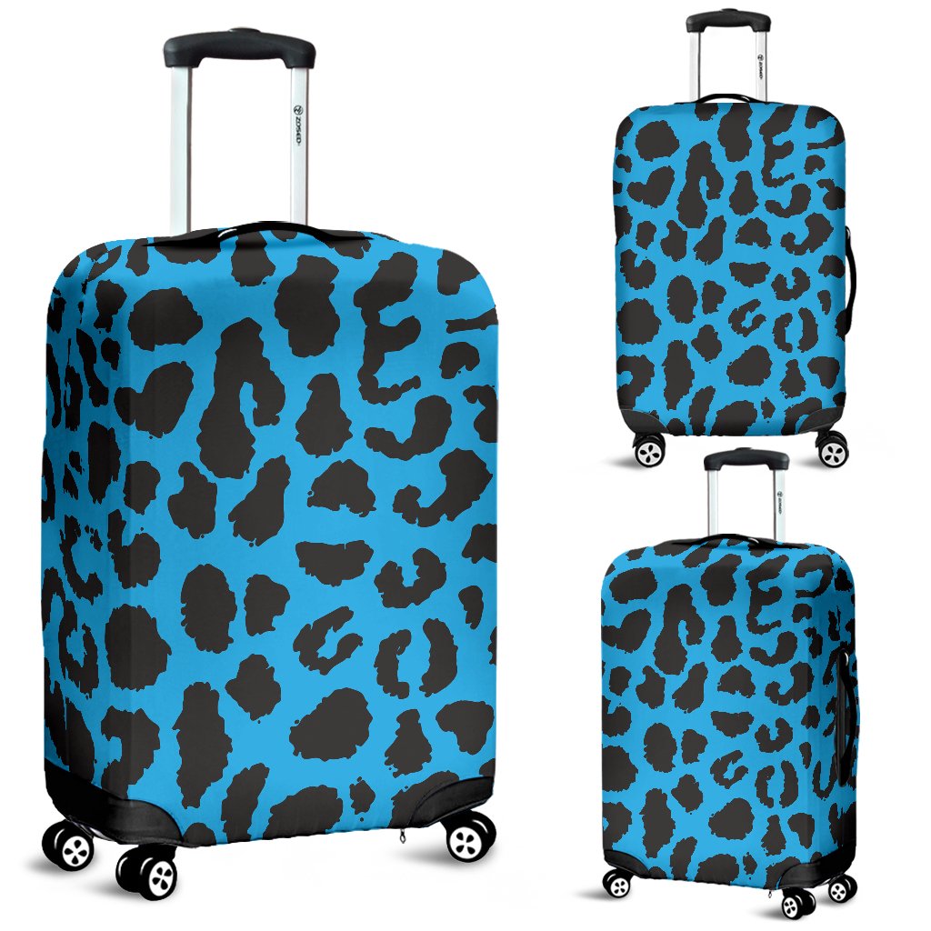 Cheetah Blue Print Pattern Luggage Cover Protector