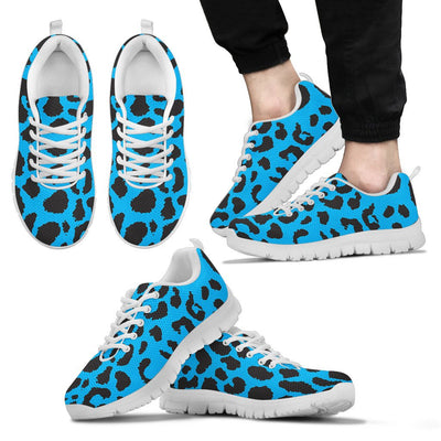 Cheetah Blue Print Pattern Men Sneakers Shoes