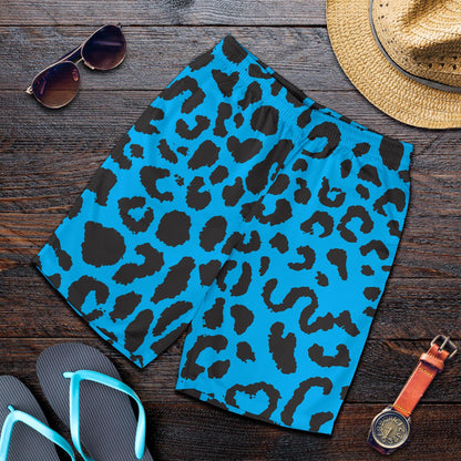 Cheetah Blue Print Pattern Mens Shorts-JTAMIGO.COM
