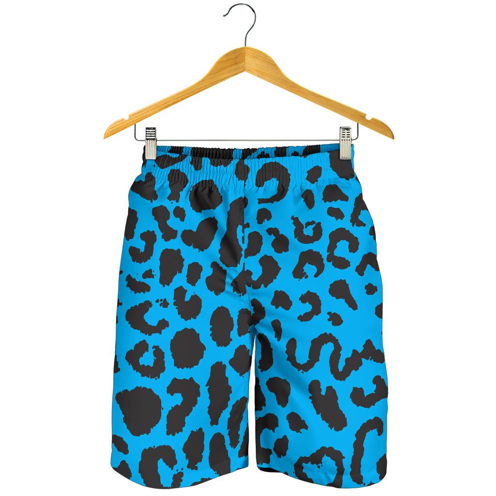 Cheetah Blue Print Pattern Mens Shorts-JTAMIGO.COM