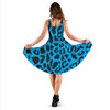 Cheetah Blue Print Pattern Sleeveless Dress