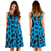 Cheetah Blue Print Pattern Sleeveless Dress