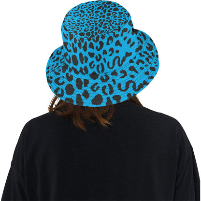 Cheetah Blue Print Pattern Unisex Bucket Hat