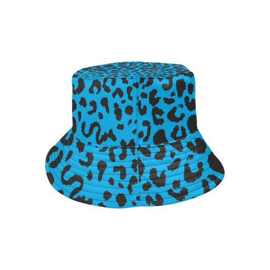 Cheetah Blue Print Pattern Unisex Bucket Hat