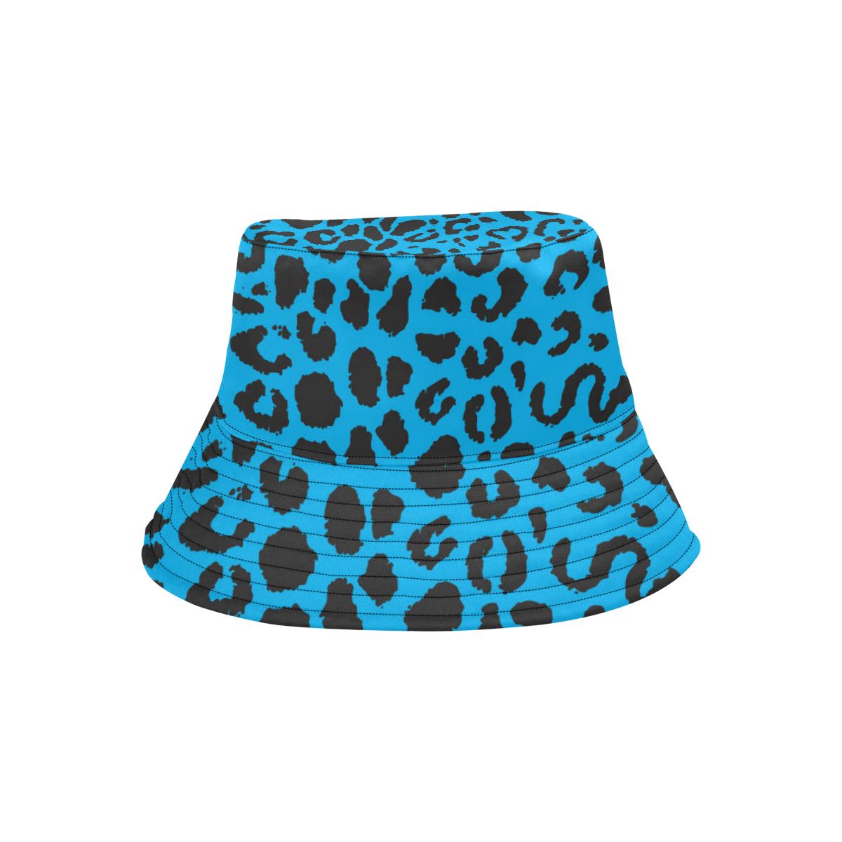 Cheetah Blue Print Pattern Unisex Bucket Hat