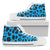 Cheetah Blue Print Pattern Women High Top Shoes