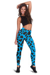 Cheetah Blue Print Pattern Women Leggings