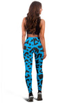 Cheetah Blue Print Pattern Women Leggings