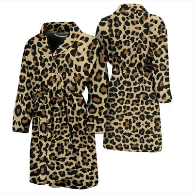 Cheetah Pattern Print Design 02 Men Bathrobe-JORJUNE.COM