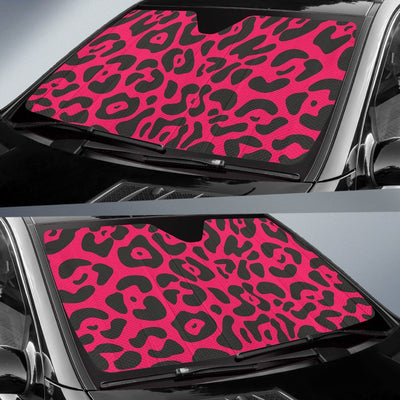 Cheetah Pink Print Pattern Car Sun Shade For Windshield