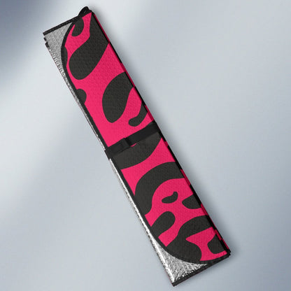 Cheetah Pink Print Pattern Car Sun Shade For Windshield