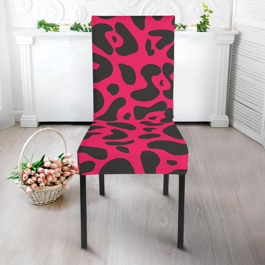 Cheetah Pink Print Pattern Dinning Chair Slipper-JTAMIGO.COM