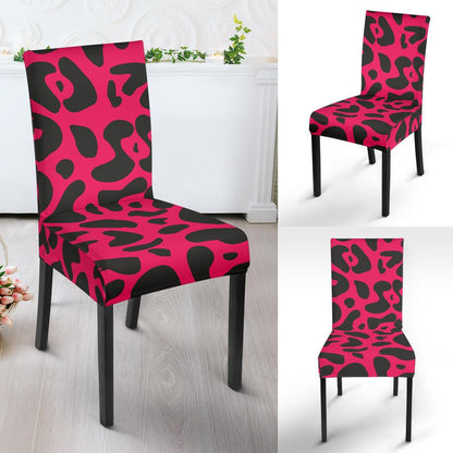 Cheetah Pink Print Pattern Dinning Chair Slipper-JTAMIGO.COM