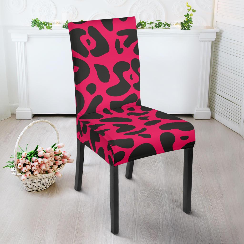Cheetah Pink Print Pattern Dinning Chair Slipper-JTAMIGO.COM