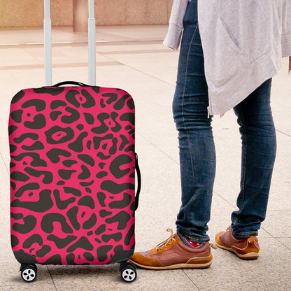 Cheetah Pink Print Pattern Luggage Cover Protector