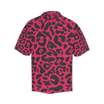 Cheetah Pink Print Pattern Men Aloha Hawaiian Shirt