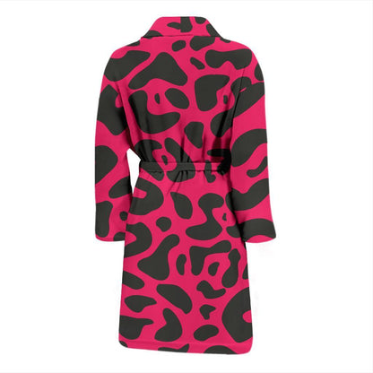 Cheetah Pink Print Pattern Men Bath Robe-JTAMIGO.COM
