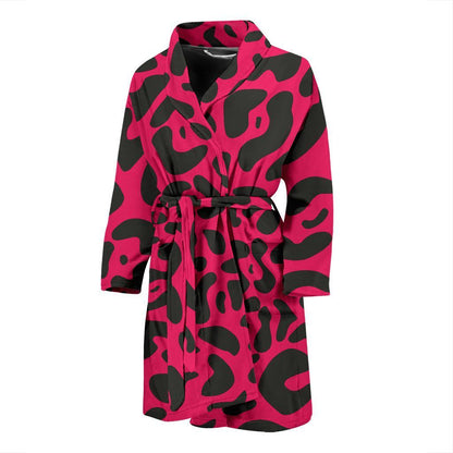 Cheetah Pink Print Pattern Men Bath Robe-JTAMIGO.COM