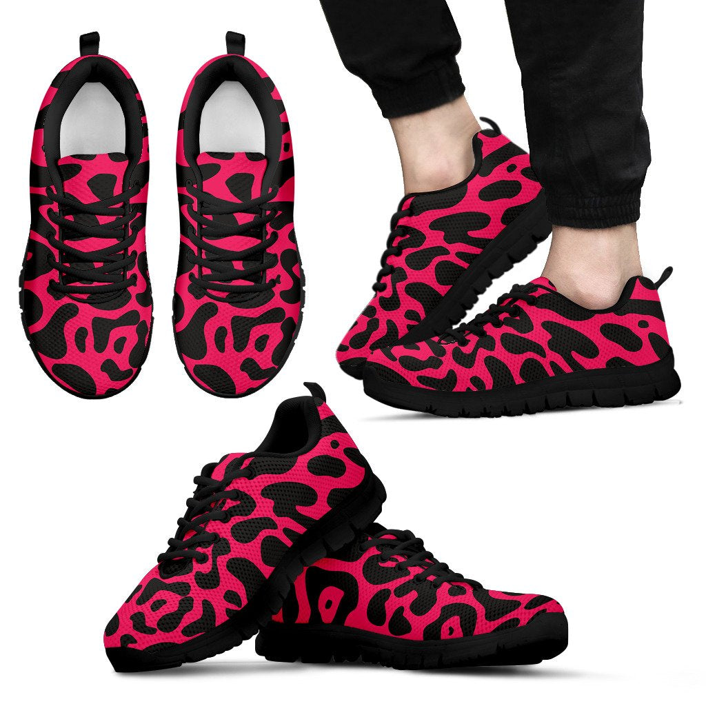 Cheetah Pink Print Pattern Men Sneakers Shoes