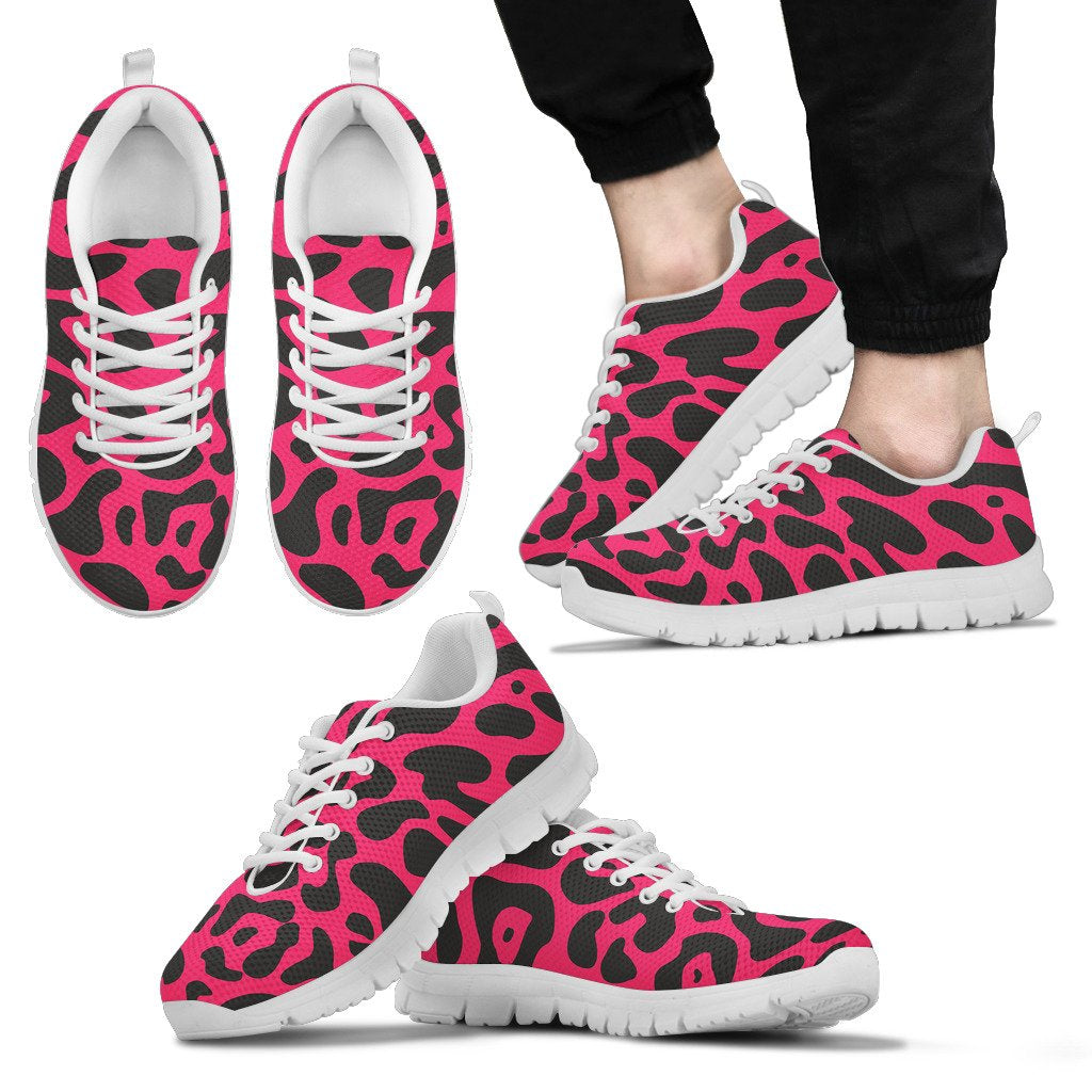 Cheetah Pink Print Pattern Men Sneakers Shoes