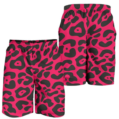 Cheetah Pink Print Pattern Mens Shorts-JTAMIGO.COM