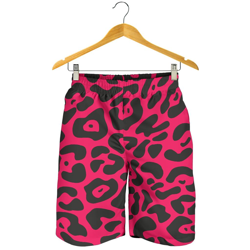 Cheetah Pink Print Pattern Mens Shorts-JTAMIGO.COM