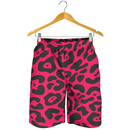 Cheetah Pink Print Pattern Mens Shorts-JTAMIGO.COM