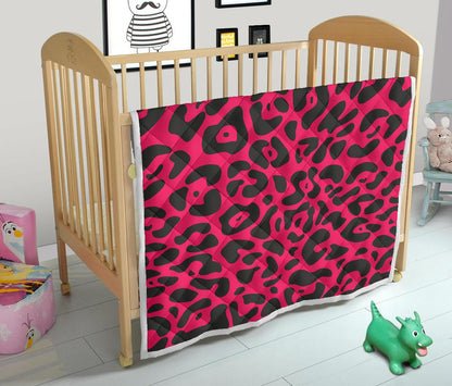 Cheetah Pink Print Pattern Premium Quilt-JTAMIGO.COM