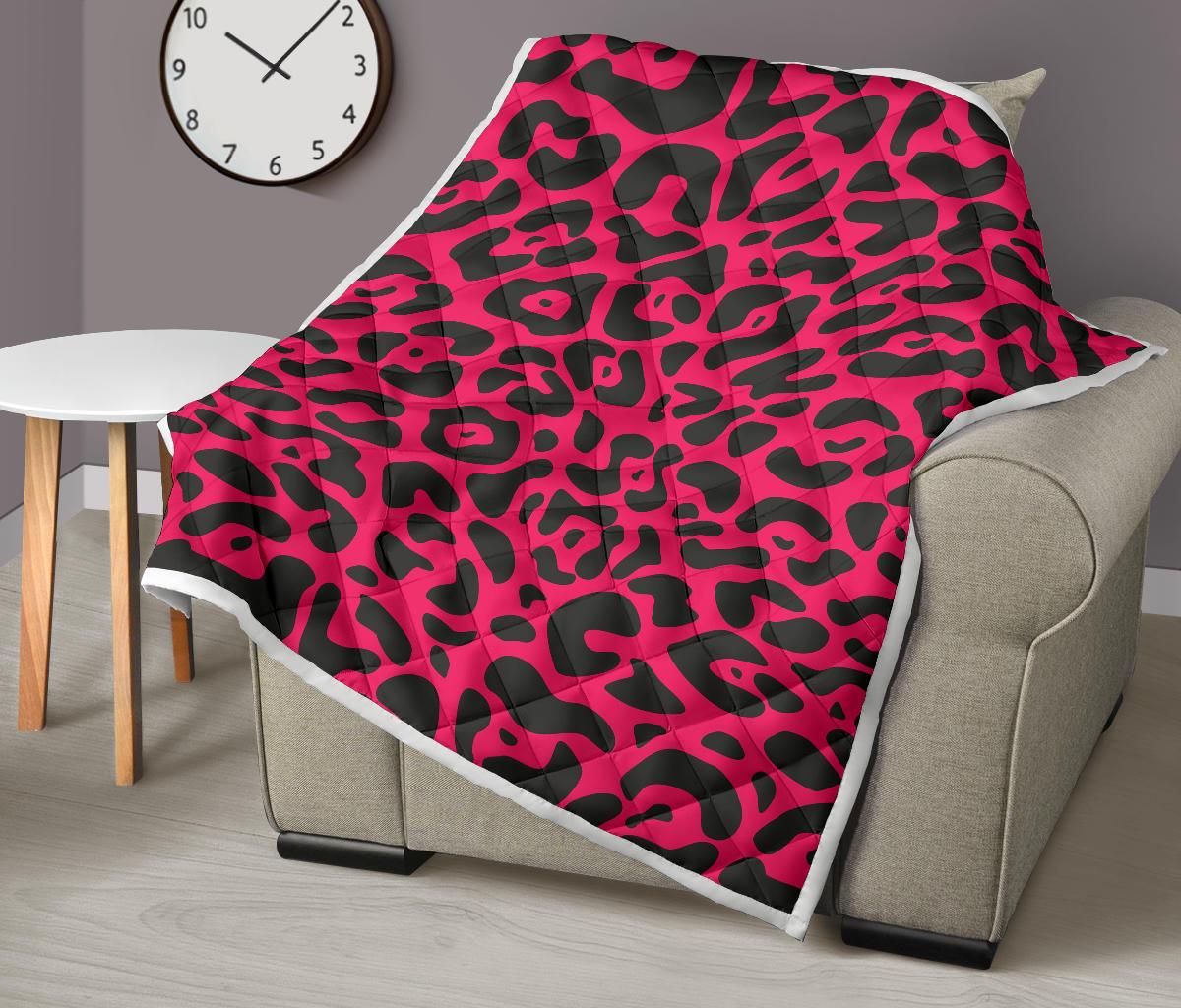Cheetah Pink Print Pattern Premium Quilt-JTAMIGO.COM