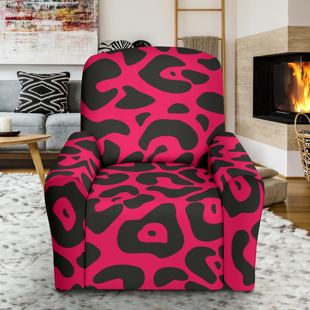 Cheetah Pink Print Pattern Single Sofa Slipcover -JTAMIGO.COM