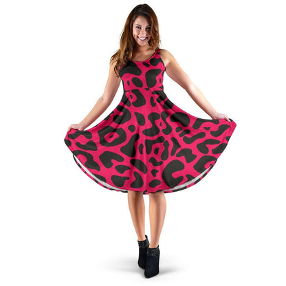 Cheetah Pink Print Pattern Sleeveless Dress