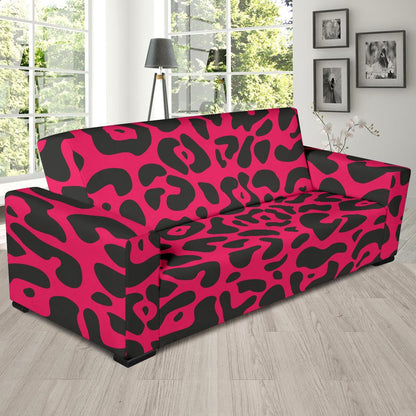 Cheetah Pink Print Pattern Sofa Slipcover-JTAMIGO.COM