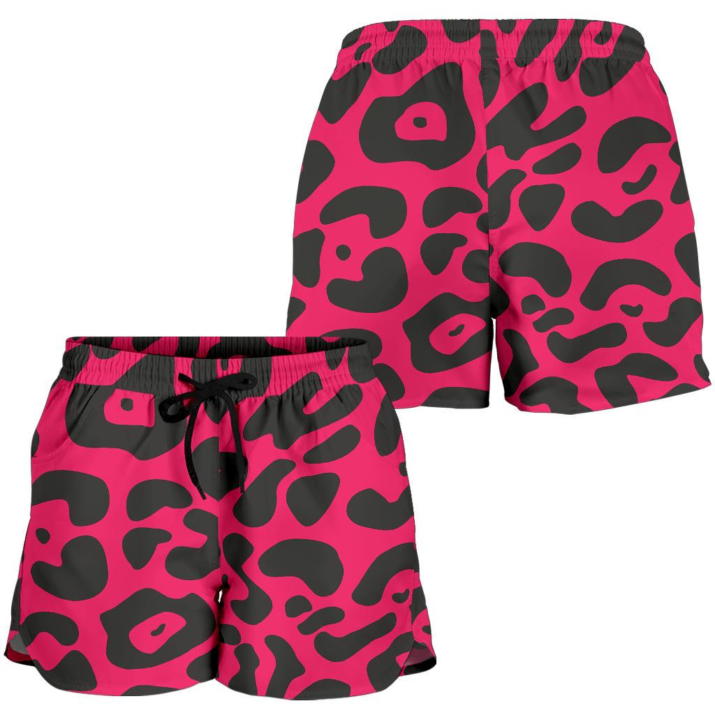 Cheetah Pink Print Pattern Women Shorts-JTAMIGO.COM