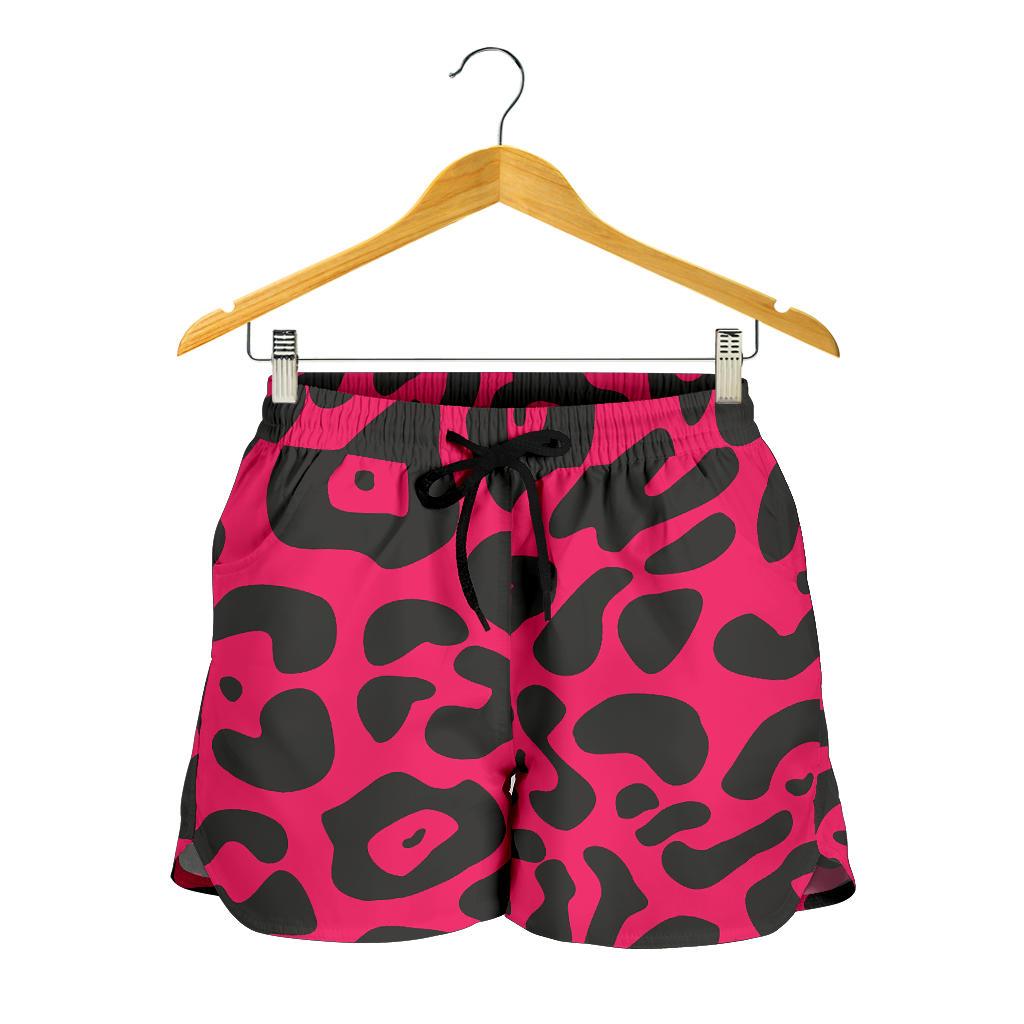 Cheetah Pink Print Pattern Women Shorts-JTAMIGO.COM