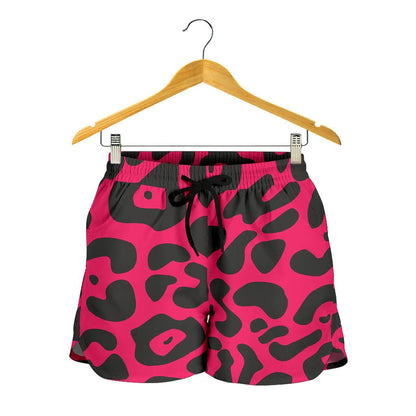 Cheetah Pink Print Pattern Women Shorts-JTAMIGO.COM