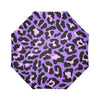 Cheetah Purple Neon Print Pattern Automatic Foldable Umbrella