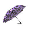 Cheetah Purple Neon Print Pattern Automatic Foldable Umbrella