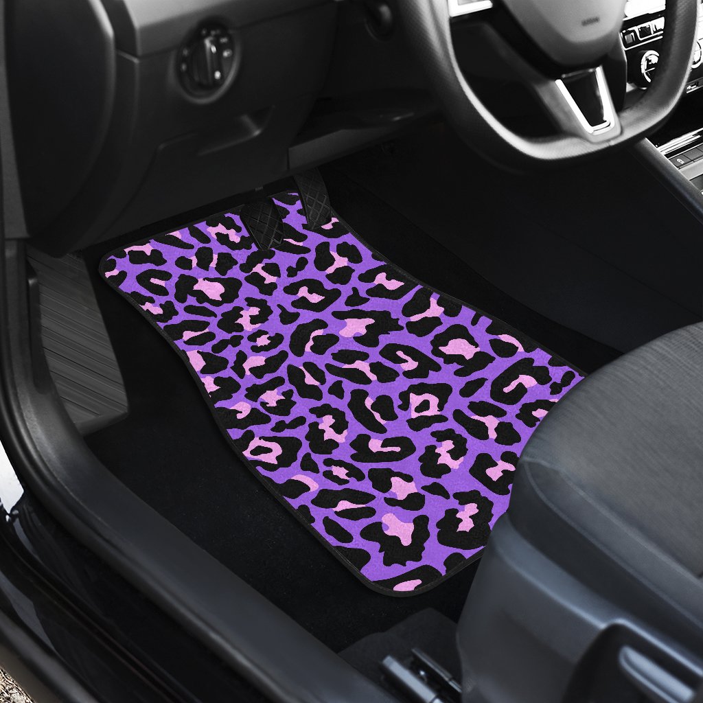 Cheetah Purple Neon Print Pattern Car Floor Mats